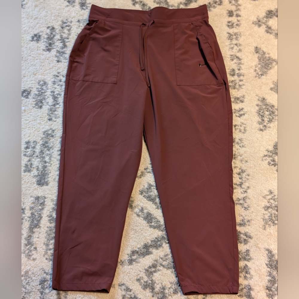 Nike Bliss Luxe 7/8 Training Jogger – Size Large, Burgundy-Brown (CU4603-273) - Picture 5 of 12